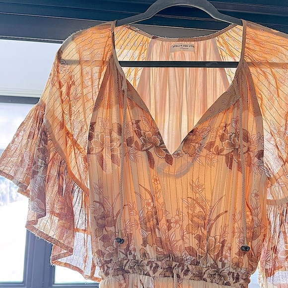 ✨Last Chance💋 ❤️‍🔥Spell & The Gypsy Coco Lei Flutter Sleeve Playdress XXS - Picture 3 of 16